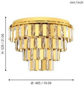 Eglo 99096 - Luster na reťazi ERSEKA 7xE14/40W/230V