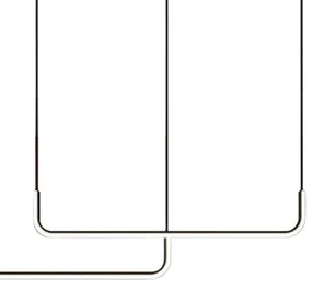 LED Luster na lanku HORIZONT 2xLED/11W/230V čierna