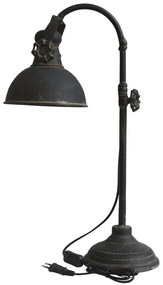 Čierna antik nástenná lampa s patinou Factory - 31*21*18 cm
