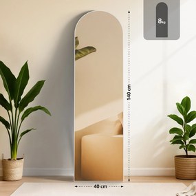 Zrkadlo Moline 140x40 cm - biele matné