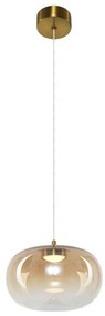 LED Luster na lanku VASO LED/4W/230V pr. 18 cm zlatá/dymová