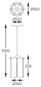 Zuma Line MD3523-1-EBCN - Luster na lanku NIRA 1xE14/40W/230V čierna