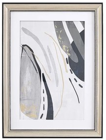 Obraz v ráme 30 x 40 cm sivý HIDMO  Beliani