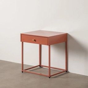 V terakotovej farbe nočný stolík Nara – Ixia