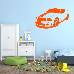 Veselá Stena Samolepka Auto Mustang Farba: oranžová, Veľkosť: 80 x 50 cm