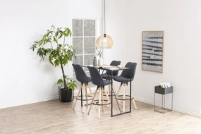 Dizajnová barová stolička Nascha, svetlo šedá