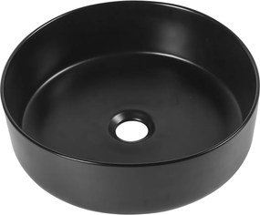Laveo Umývadlo na dosku Desna ø36 cm - VUD_B236, keramika, čierne