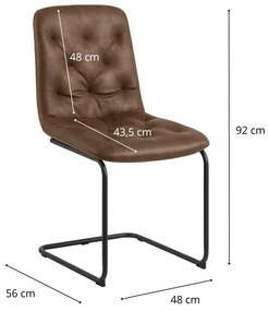 Jídelní židle Kira hnědá