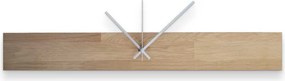 SENTOP | Minimalistické hodiny z prírodného dreva I SENTOP MAS020-3041-SILVER-60x8cm analógové