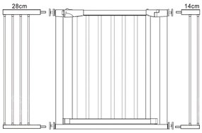 Ochranná bariéra pre deti 75-124 cm SPRINGOS SG0012BC