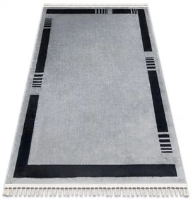 Koberec AMOUR 53113D rám, sivý