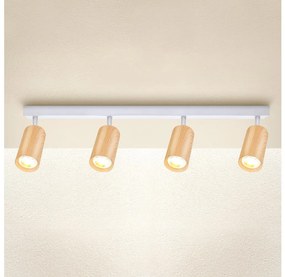 Brilagi - Bodové svietidlo SELE 4xGU10/30W/230V biela/dekor duba