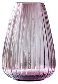 Ružová sklenená váza Bitz Kusintha, výška 22 cm