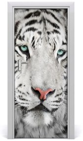 Samolepiace fototapety na dvere biely tiger 75x205 cm