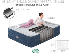 Bestway Samonafukovací kempingový matrac pre 2 osoby, nosnosť 300 kg, QUEEN, 203 x 152 cm, 6716P