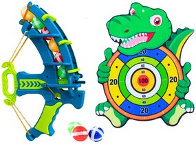LEAN TOYS Štít na suchý zips s lukom a loptičkami - drak