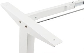 Výškovo nastaviteľný elektrický stôl BestBerg BBAT-14WW / rozmer 140x70 cm / výška 93,4-125,4 cm / biely