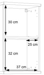 Nástenná kúpeľňová skrinka VENOM antracit/hnedá