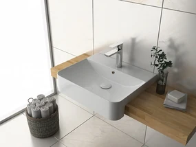 Isvea Isvea, SOTT AQUA umývadlo 57 cm, zápustné do dosky, 10SQ50057