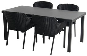 Čierna plastová záhradná stolička Cairo – Hartman