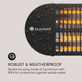 Blumfeldt Gold Bar 2000 Swing, infračervený ohrievač, 2000 W, 60° oscilácia