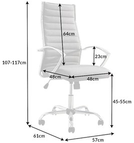 Kancelárske kreslo Big Deal 107-117cm sivá