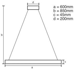 LED Stmievateľný luster na lanku LED/70W/230V 3000-6500K + diaľkové ovládanie