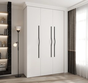 Šatníková skriňa 150 cm Carmela 40-2 (biela + čierna). Akcia -20%. Vlastná spoľahlivá doprava až k Vám domov. 1126565