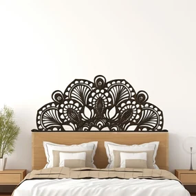 drevo zivota Drevená polovičná mandala RADOST nad posteľ Farebný vzor: Wenge, Rozmery (cm): 160x64