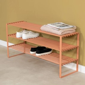 Oceľová skrinka na topánky v lososovej farbe 100x48,5x29 cm Rex – Spinder Design