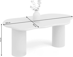 Moderný jedálenský stôl XUAN 160cm béžový
