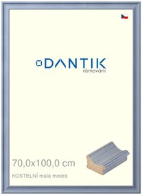 DANTIK rám na obraz 70x100 | KOSTELNÍ malá modrá (Plexi Čiré)