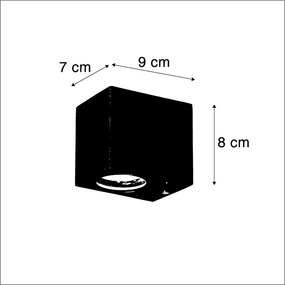 Sada 2 moderných nástenných svietidiel čiernych IP44 - Baleno