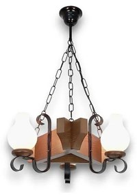 Brilagi - Luster na reťazi QUEEN 3xE14/40W/230V buk/orech