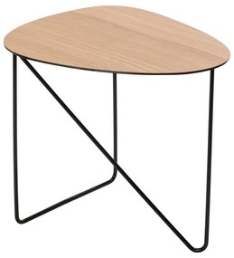 Kovový konferenčný stolík v prírodnej farbe 37x44 cm Curve M Wood – LIND DNA