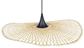 Bambusová závesná lampa 60 cm svetlé drevo FLOYD Beliani