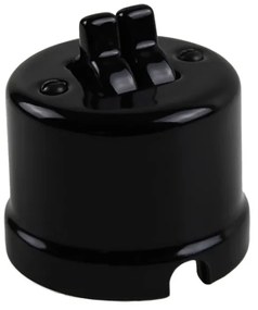 Elhard Nástenný keramický vypínač s páčkami č.5b, čierny KN1255B