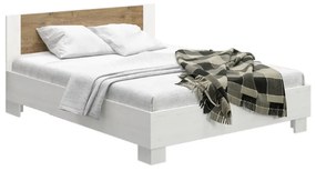 Manželská posteľ MARKOS + rošt, 160x200, borovica anderson/dub