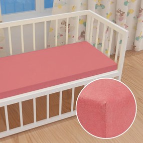 Detské jersey napínacie prestieradlo do postieľky JR-001 Koralové 60 x 120 x 10 cm - do postieľky