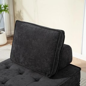 Rozkladacia penová sofa CALMERO - čierna