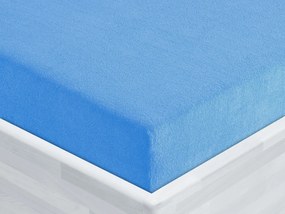 Froté napínacie prestieradlo FR-015 Svetlo modré 100 x 200 - výška 20 cm