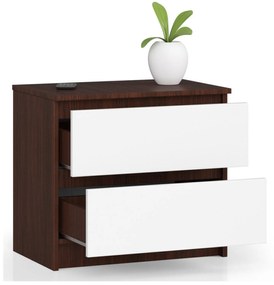 Nočný stolík K60 - wenge/biela