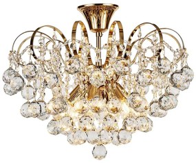 Brilagi - Prisadený luster CRYSTAL 6xE14/60W/230V zlatá