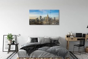 Obraz na akrylátovom skle Panorama varšava mrakodrapov 125x50 cm