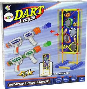 LEAN Toys Hra 4 v 1 Foamball Target Throw Bags Foamball Gun