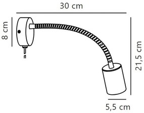 Nordlux - Nástenné bodové svietidlo EXPLORE 1xGU10/7W/230V