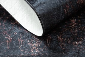 ANDRE prateľný koberec Ornament, čierno-terakotový, rozmer 160x220 cm