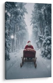 Vianočný obraz rozprávkový santa v lese