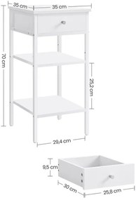 Nočný stolík ARIN biely