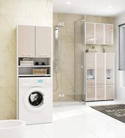 Kúpeľňová skrinka FIN 2D 1SZ 1W cappuccino, lesk